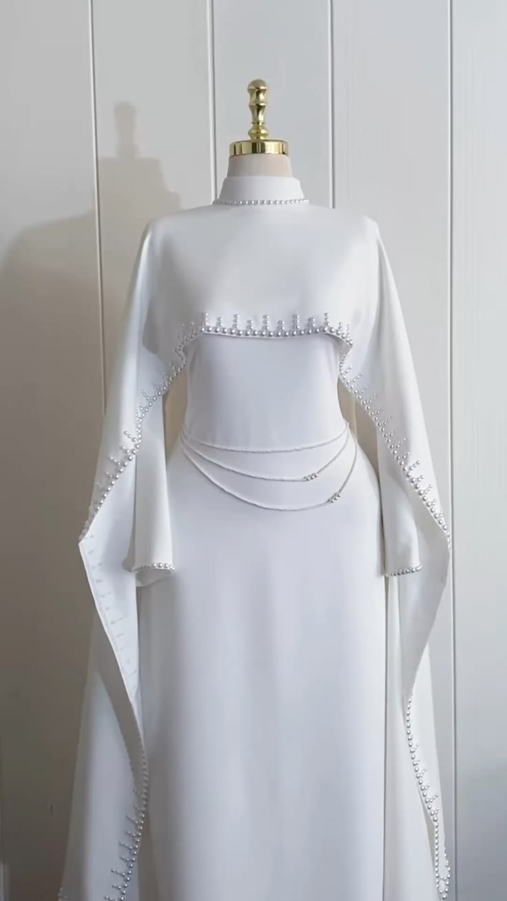 Kaftan Royal Perles Blanches