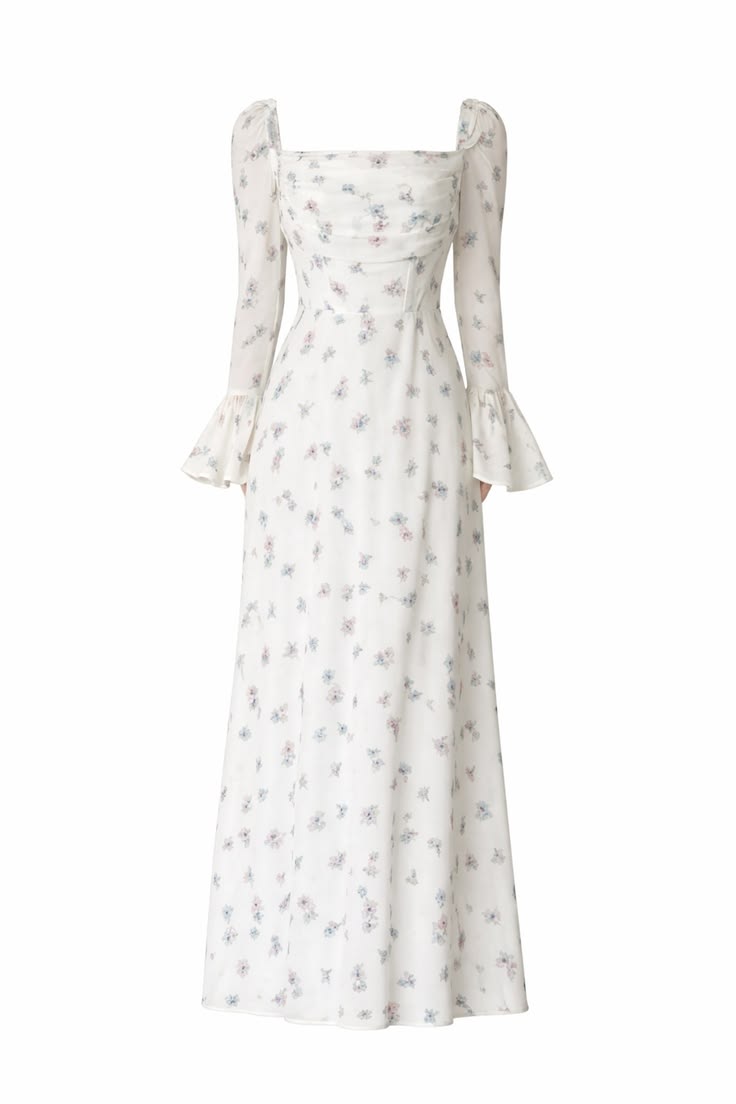 Robe Blanche Petites Fleurs